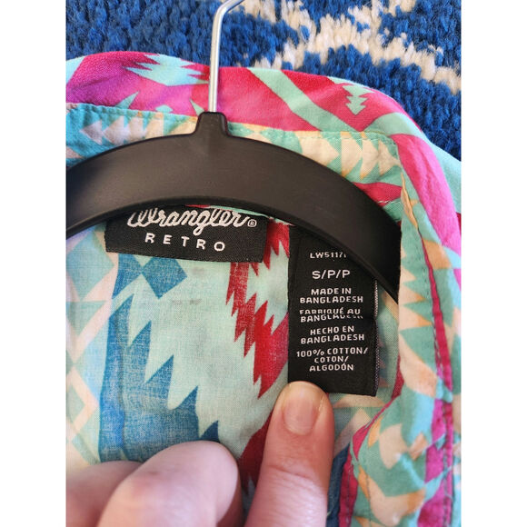 Wrangler Women's Retro Western Fashion Casual Button Up Long Sleeve-Sm - Picture 9 of 10